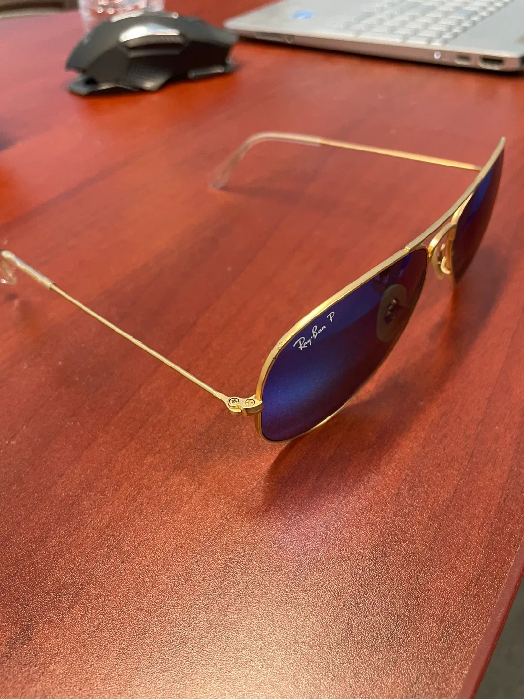 Ray-Ban Aviator Polarized Sunglasses - Blue Mirrored Lenses - photo 4