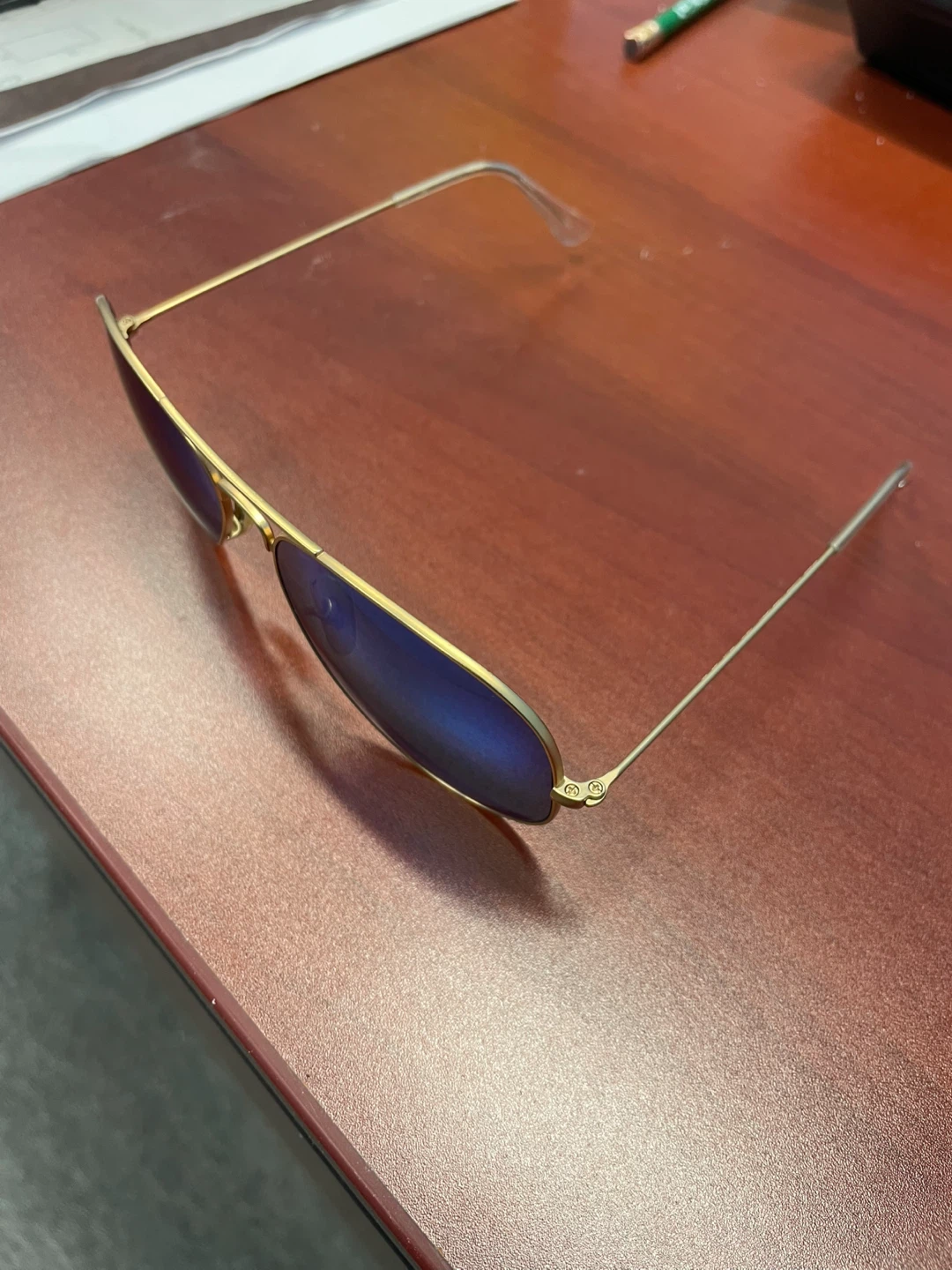 Ray-Ban Aviator Polarized Sunglasses - Blue Mirrored Lenses - photo 5