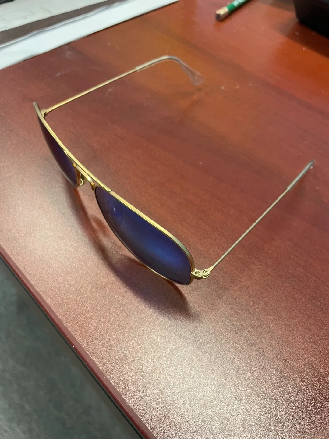 Ray-Ban Aviator Polarized Sunglasses - Blue Mirrored Lenses - photo 5