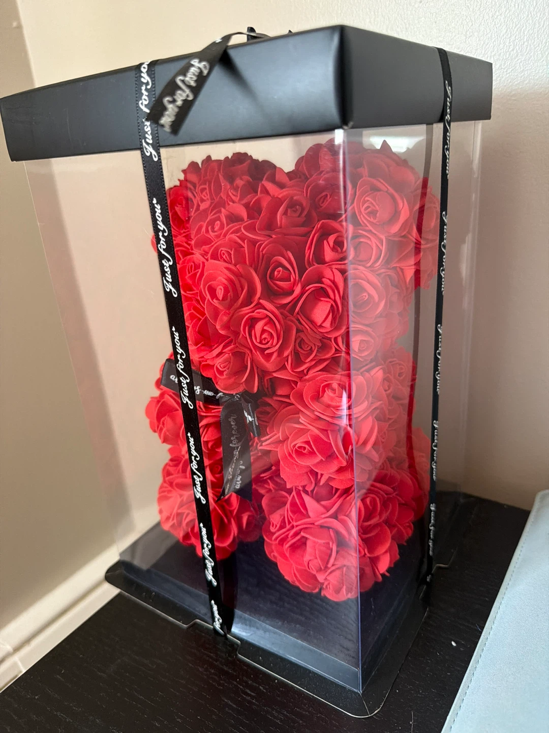 Red Rose Bear with "Just For You" Ribbon - photo 2