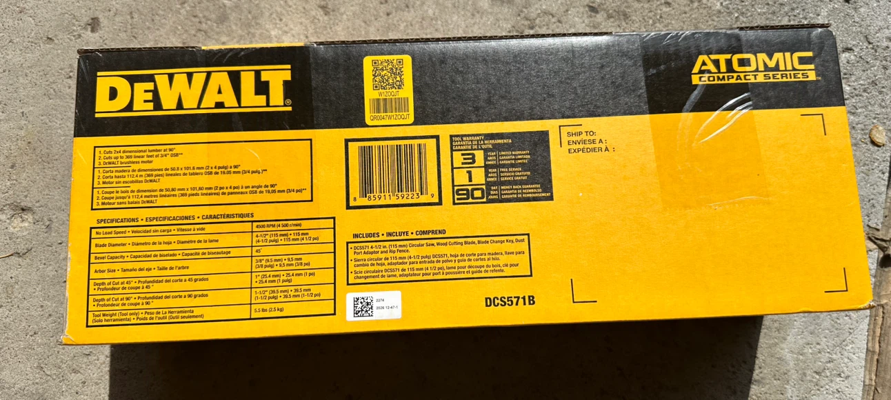 DeWalt Atomic Compact Series 4-1/2" Circular Saw (Tool Only) - photo 3