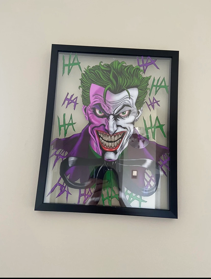 Framed Joker "HA HA" Art