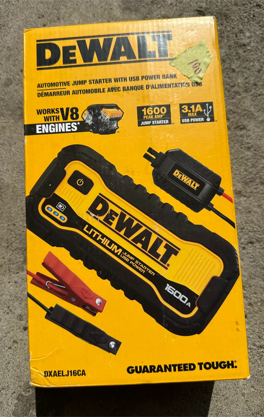 DeWalt 1600A Automotive Jump Starter with USB Power Bank