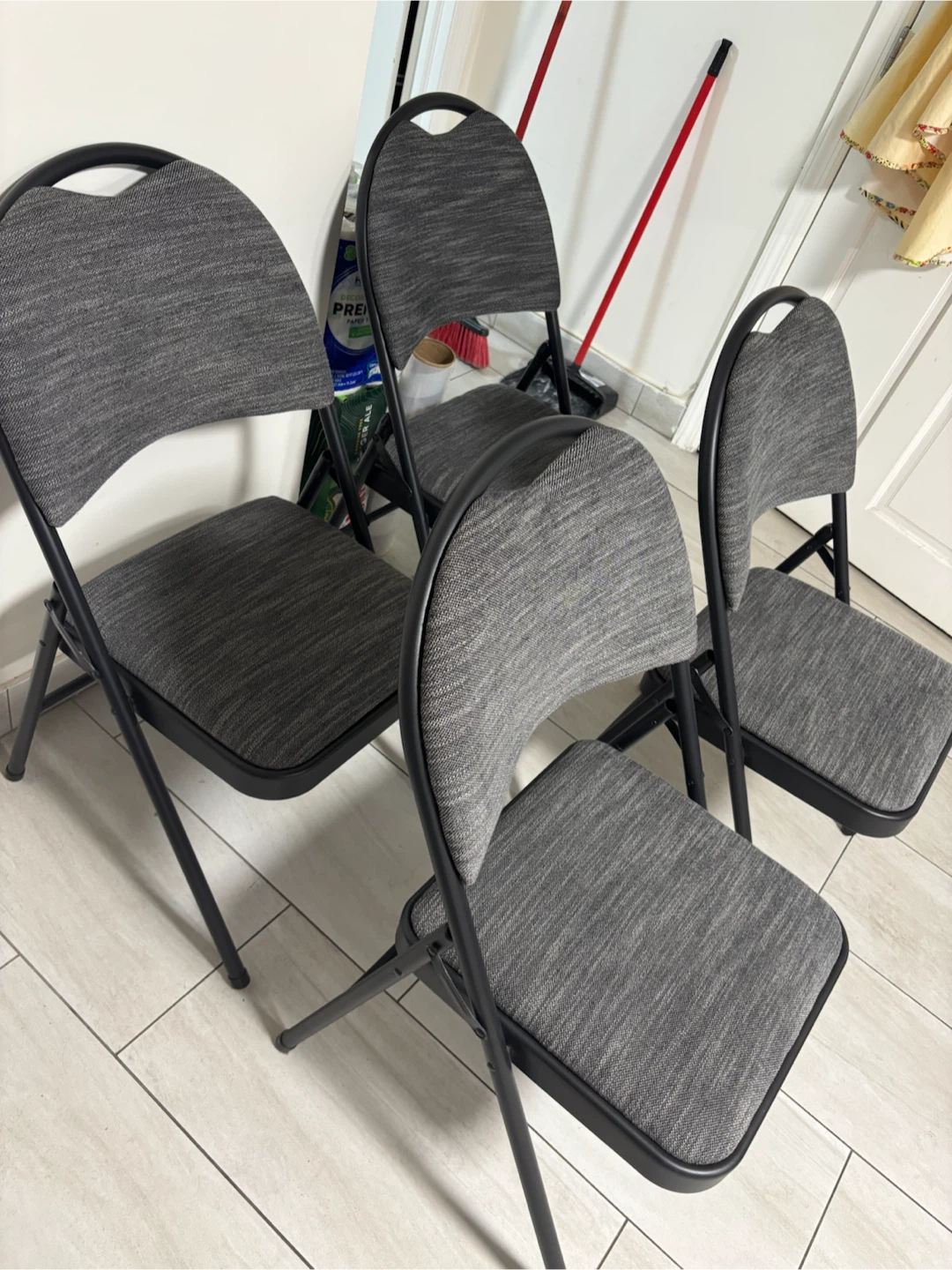 Set of 4 Berkley Jensen Padded Folding Chairs (Like New!) - photo 3