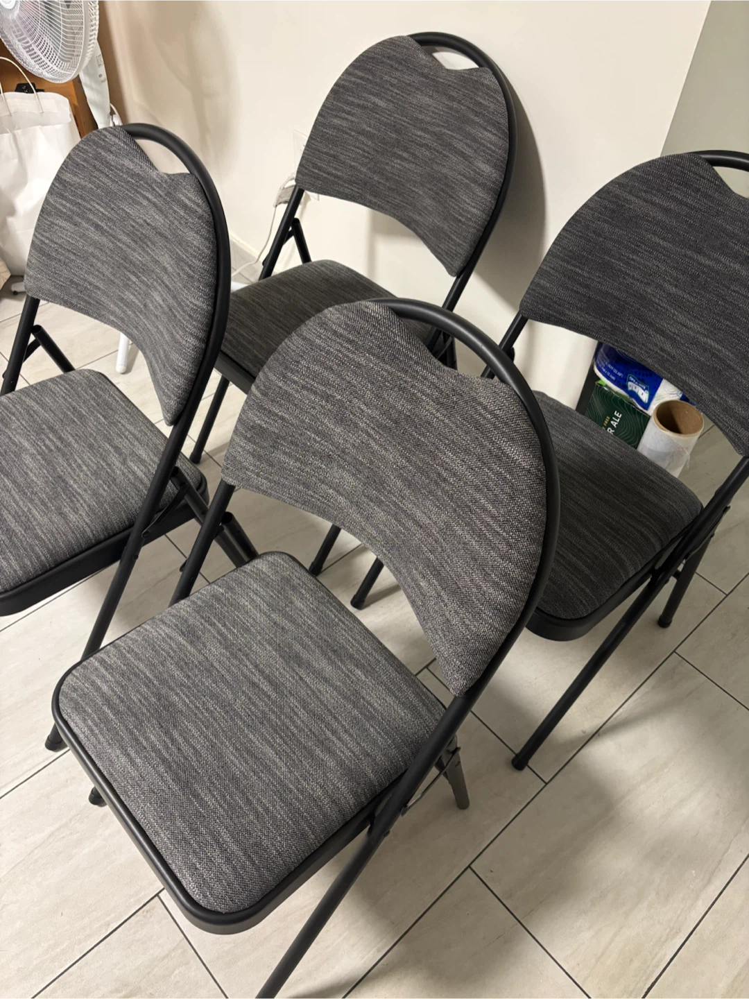 Set of 4 Berkley Jensen Padded Folding Chairs (Like New!) - photo 4