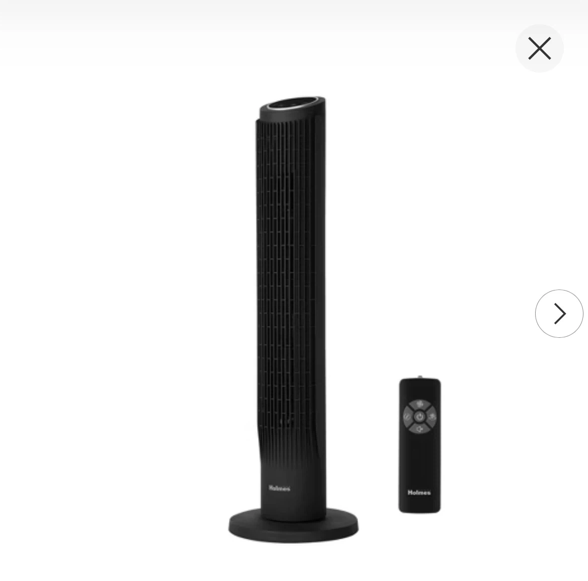 Holmes 37" Whisper Force Tower Oscillating Fan with Clean Breeze