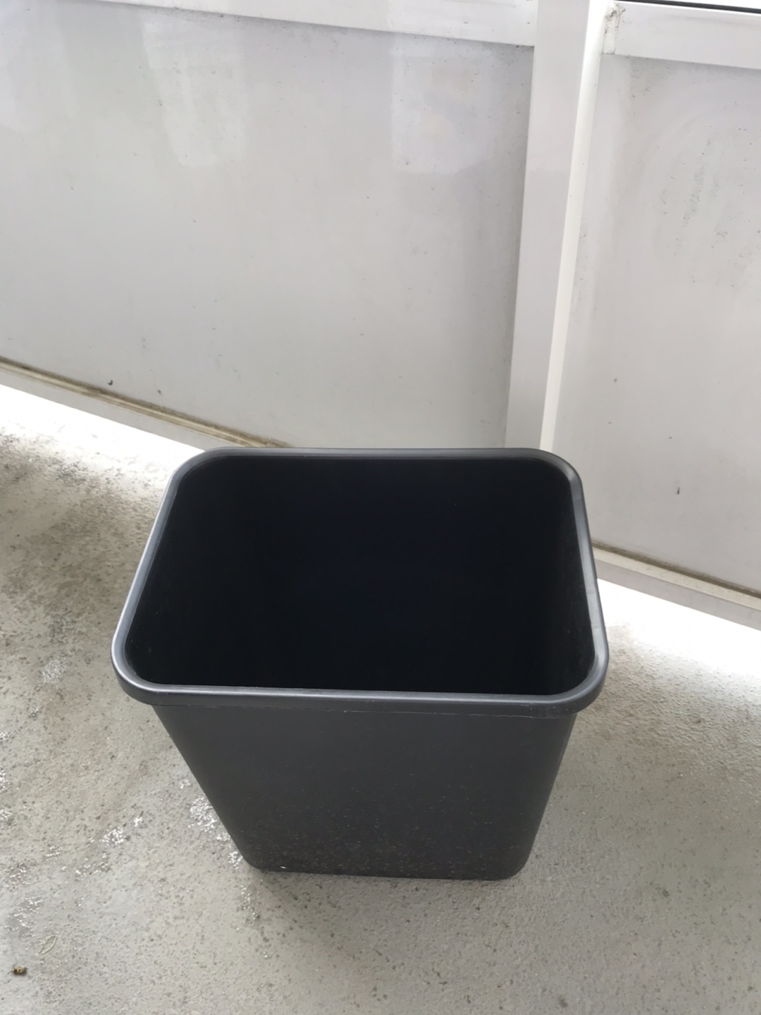 Black Plastic Waste Bin