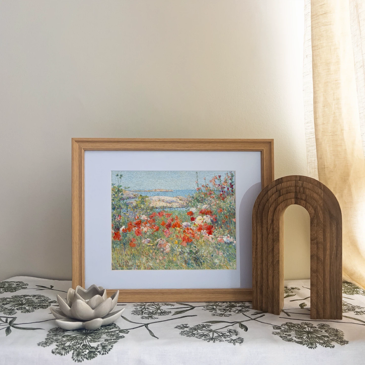 Wildflower Garden Vintage Art Print with Frame