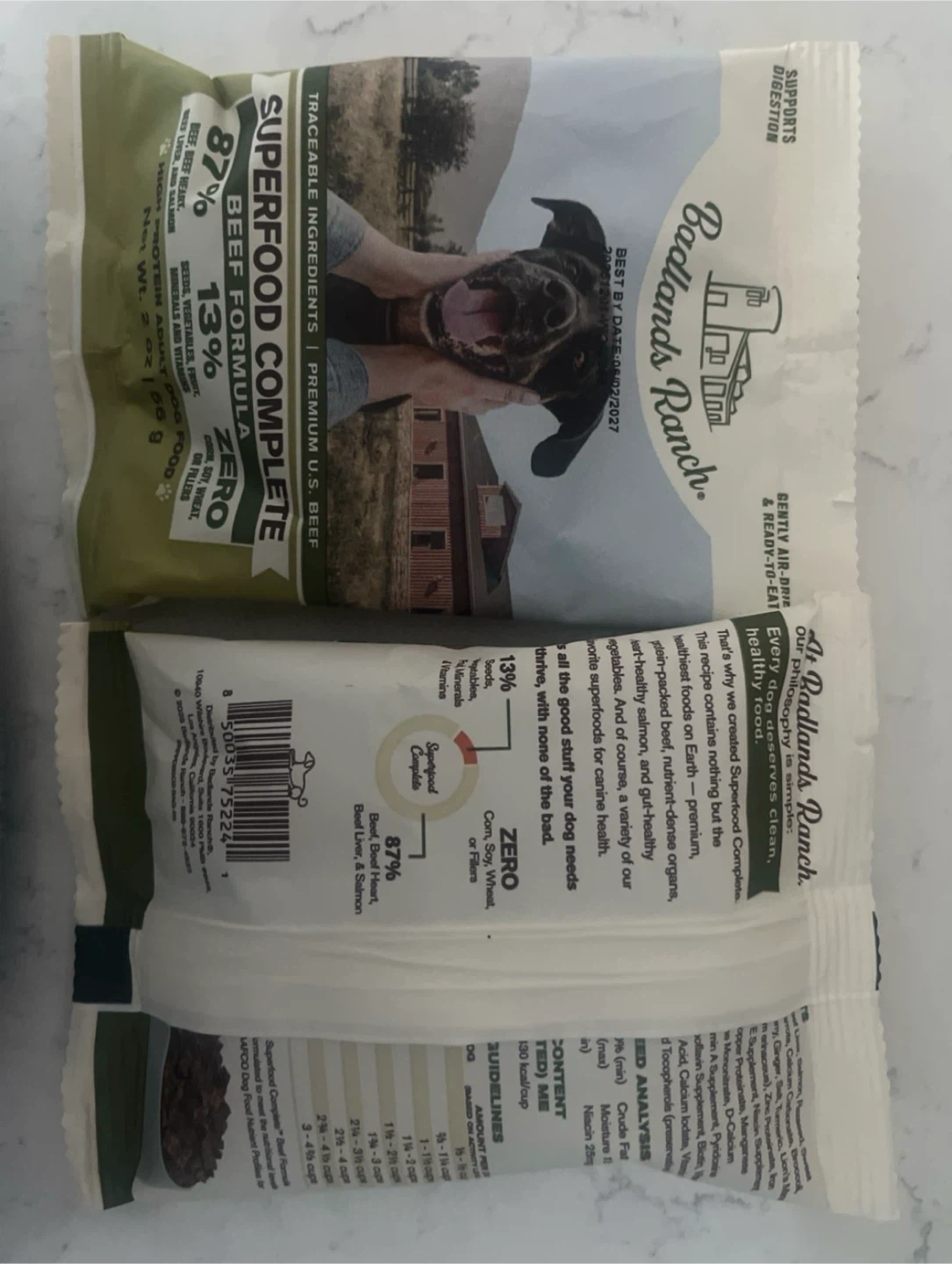 Badlands Ranch Superfood Complete Beef Formula Dog Food 2 oz