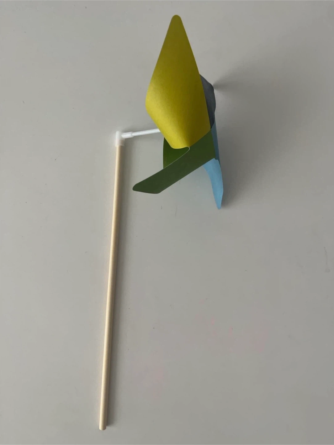 Colorful Pinwheel with Wooden Stick