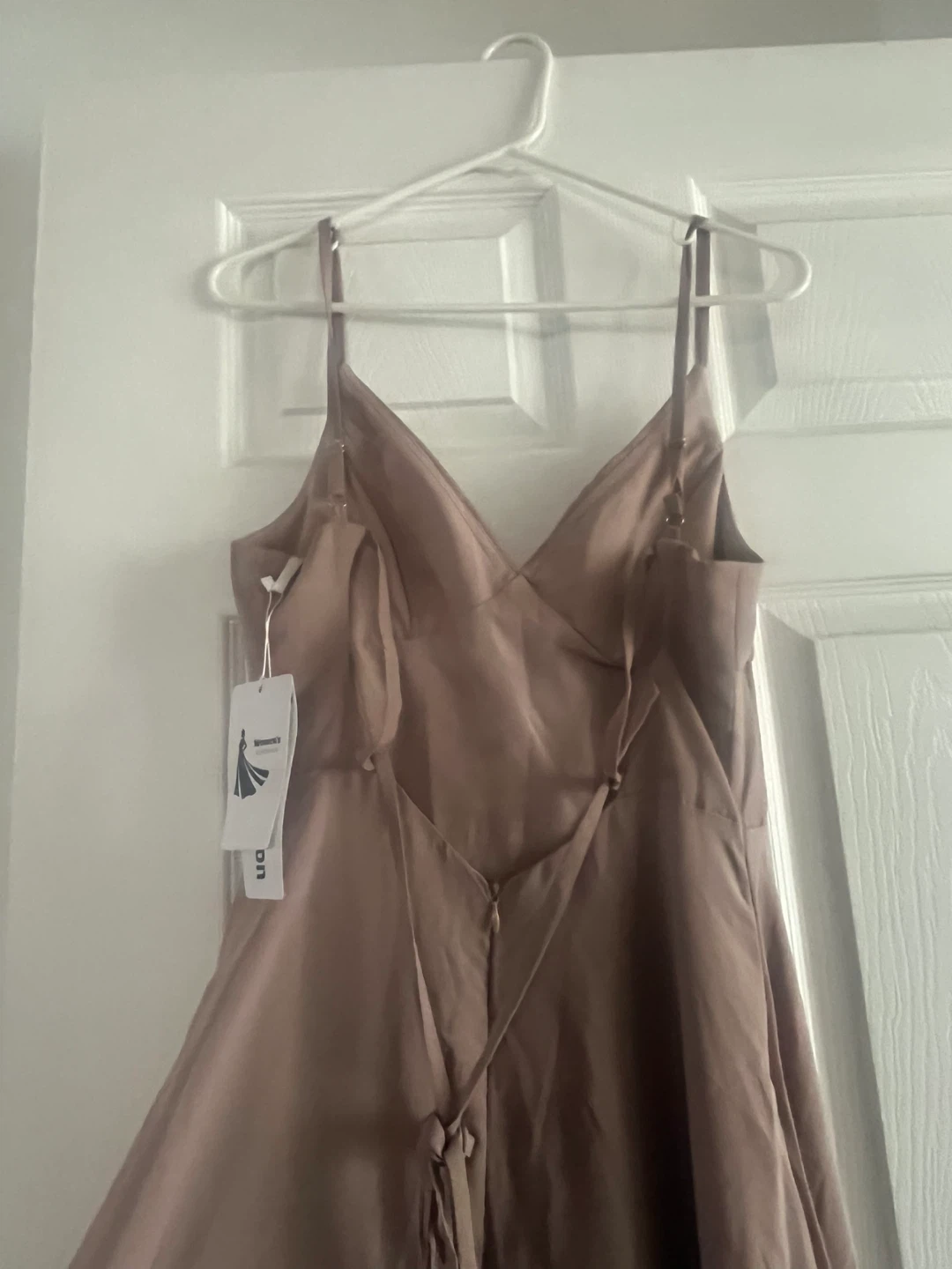 New Dusty Rose Sleeveless Evening Gown