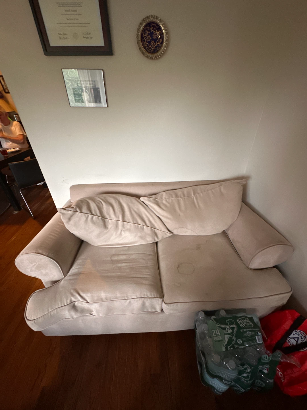 Light Beige Loveseat Sofa