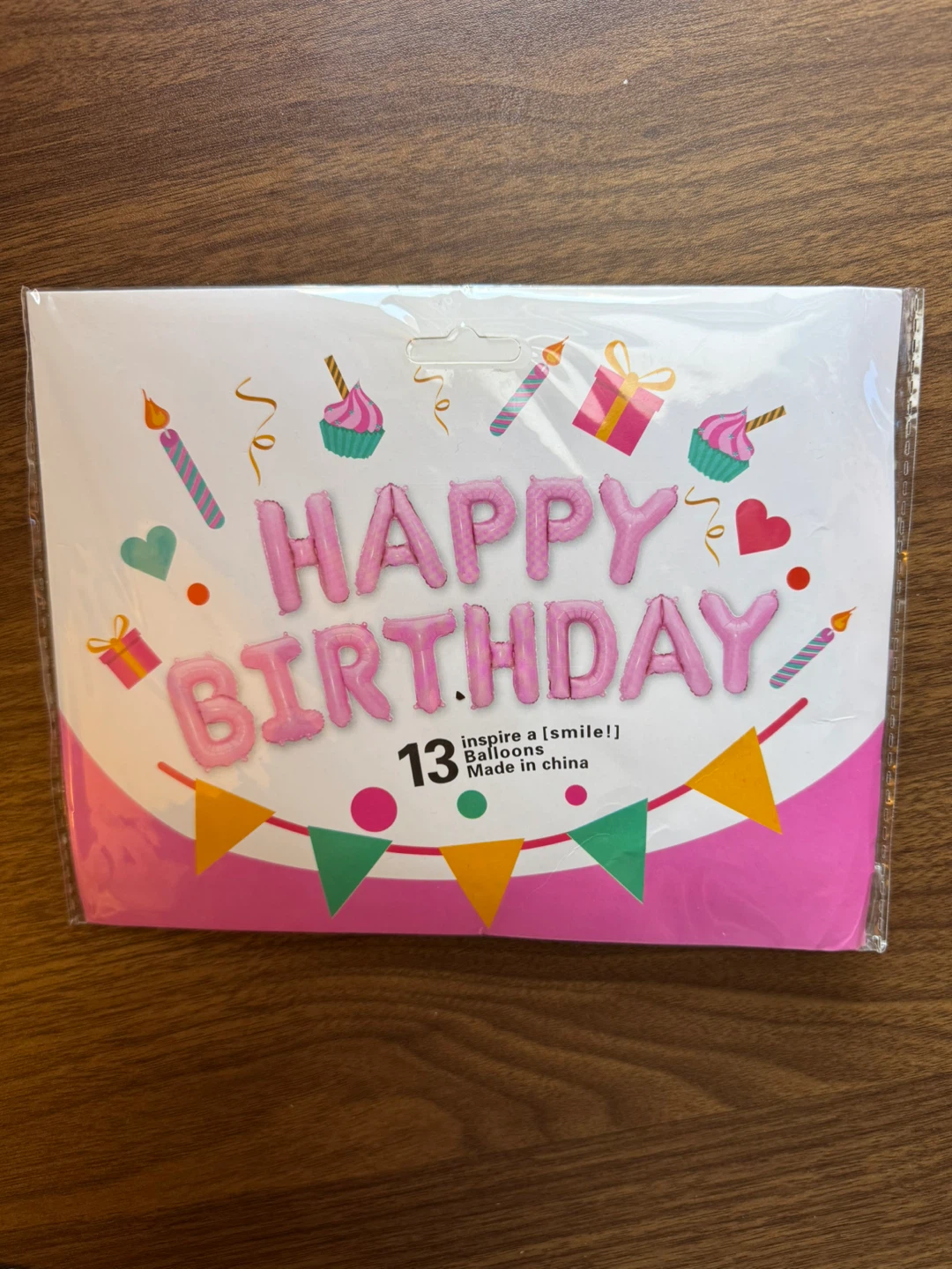 Pink Happy Birthday Letter Balloon Set - photo 2