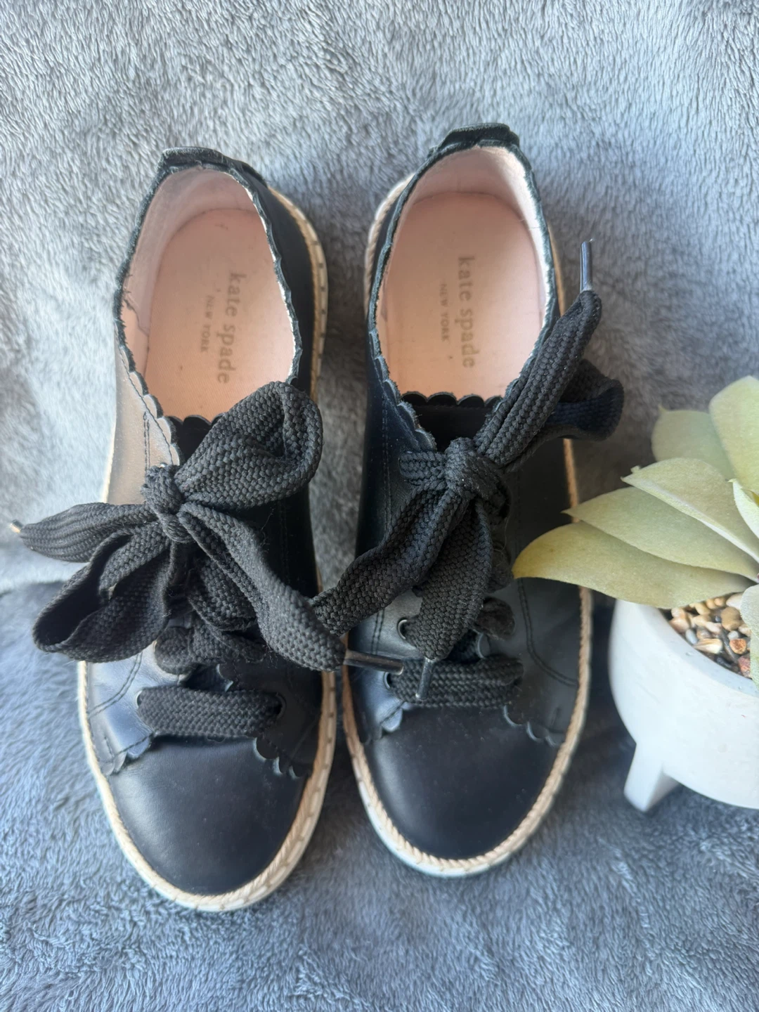 Kate Spade Black Scalloped Sneakers - photo 2