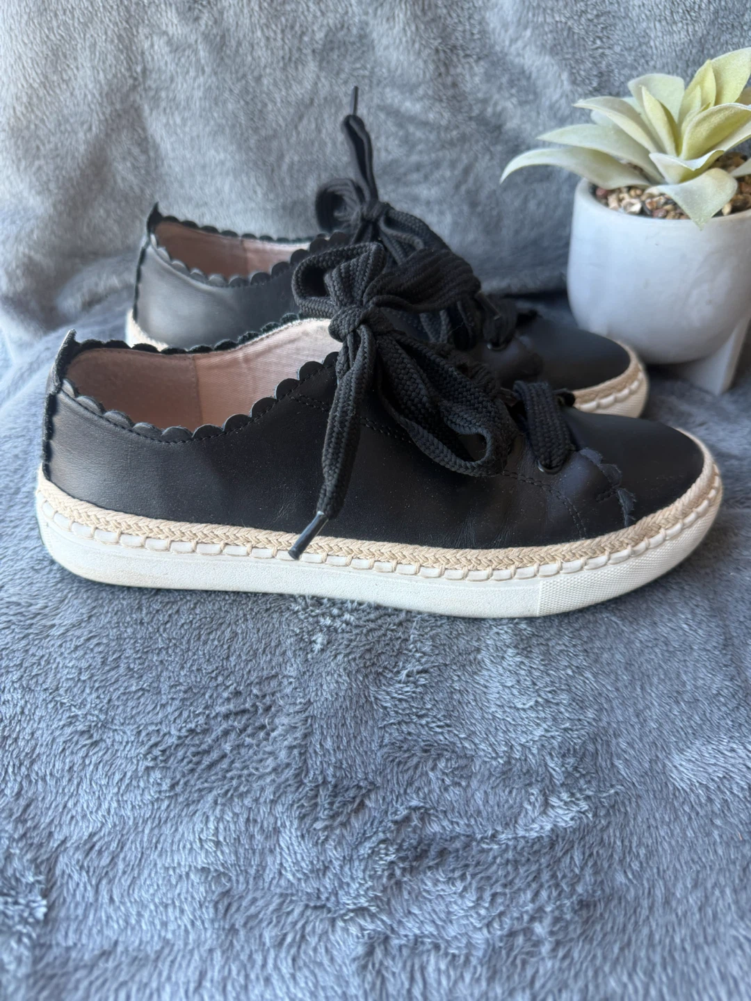 Kate Spade Black Scalloped Sneakers - photo 3