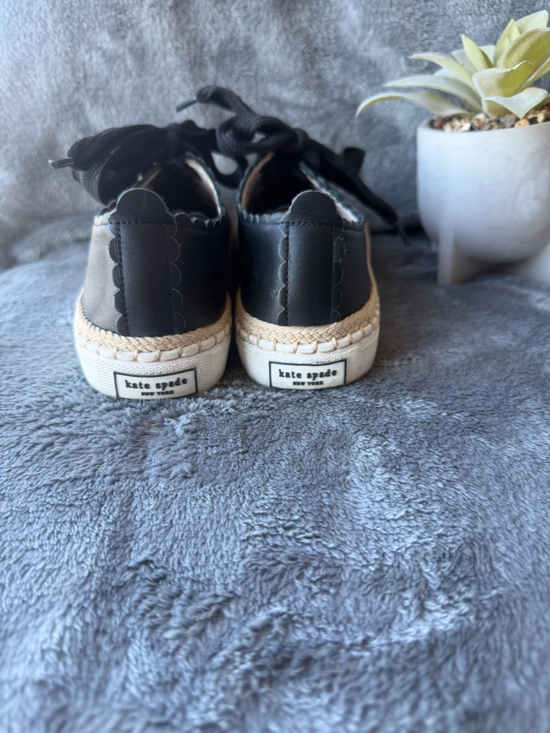 Kate Spade Black Scalloped Sneakers - photo 4