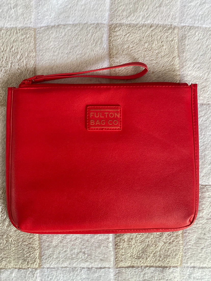 Fulton Bag Co Red Wristlet Pouch