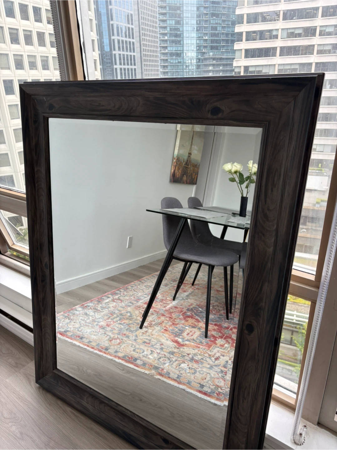 Large Wooden Frame Mirror - photo 2
