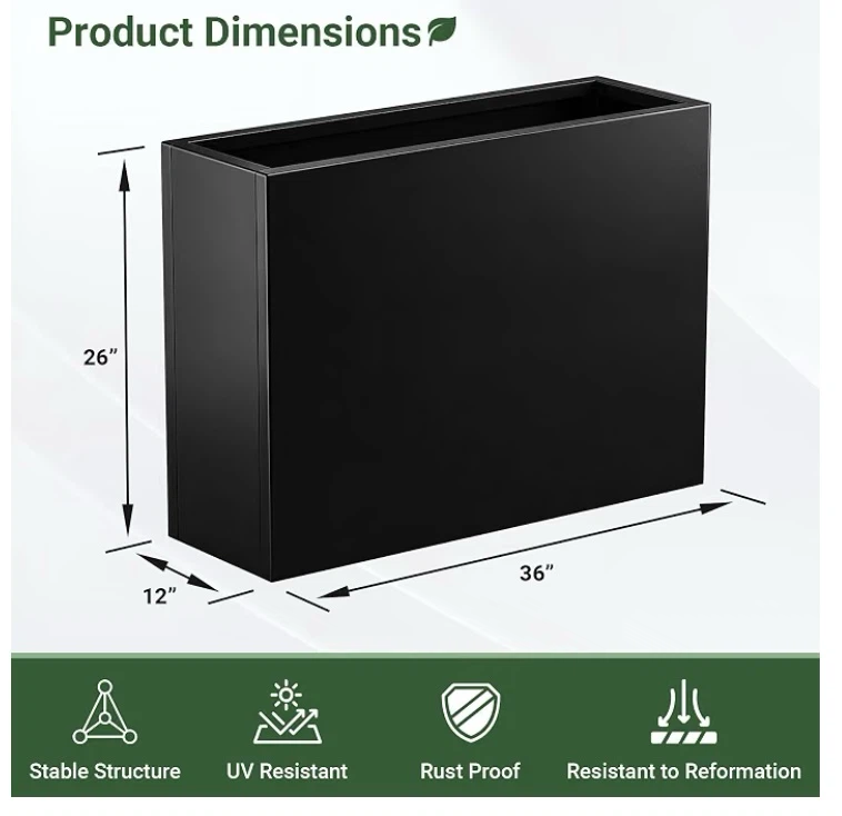 New Heavy Duty Steel Planter with Removable Insert Shelf - photo 3