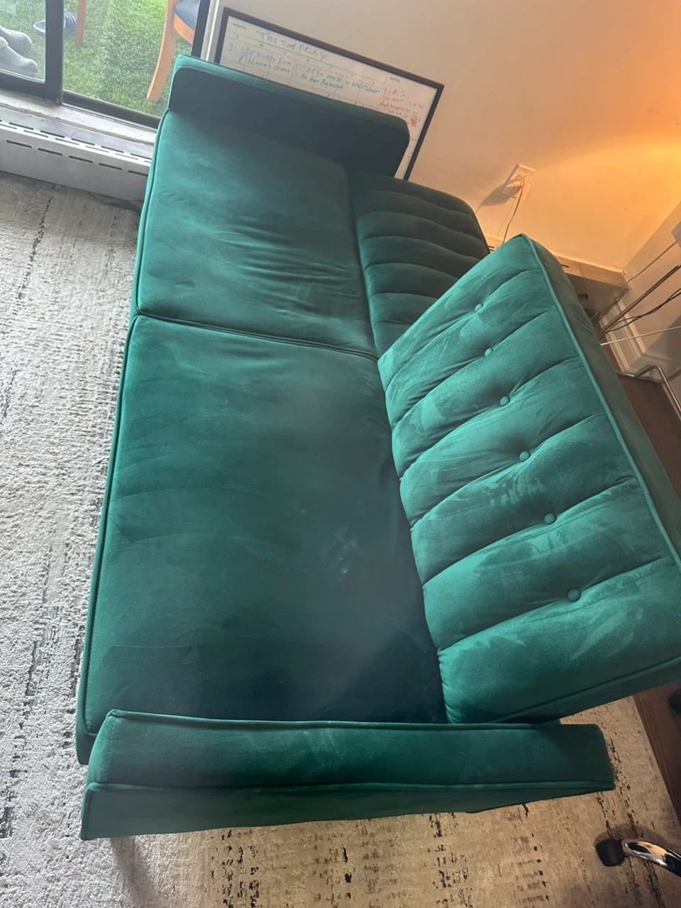 AVAILABLE !! Green Velvet Sofa Bed - photo 2