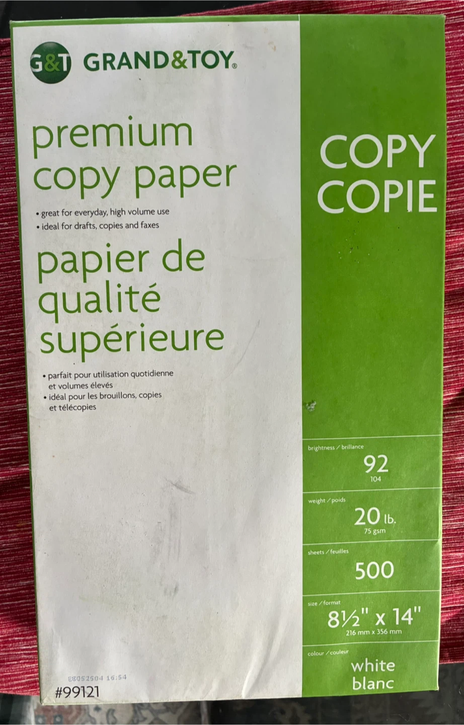 Grand & Toy Premium Copy Paper 8.5" x 14"