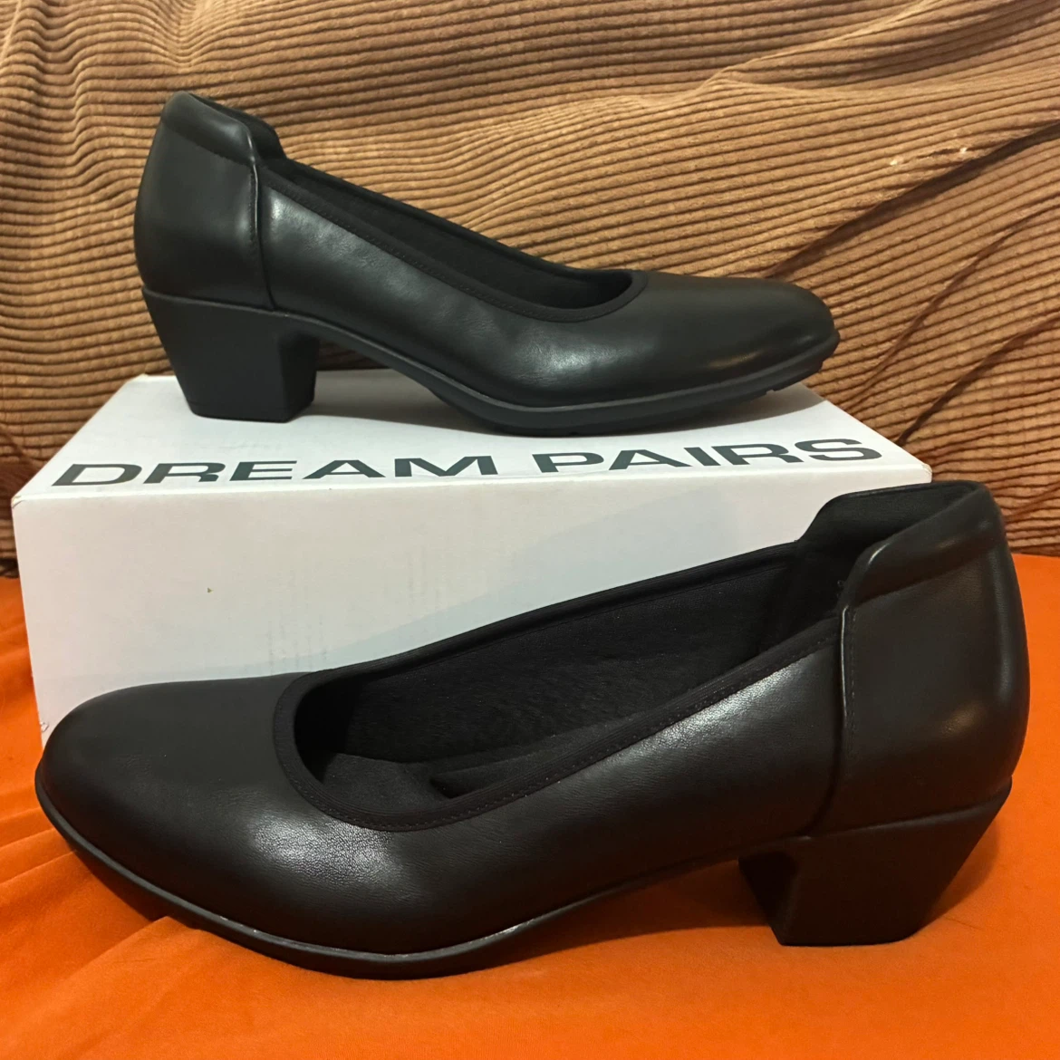 DREAM PAIRS Arch Support Low Chunky Block Work Dress Pumps - photo 2