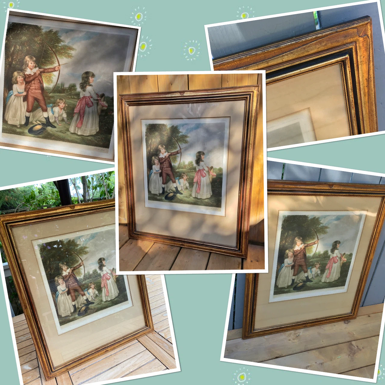 ⭐️Beautiful antique 1914 mezzotint print of an original painting