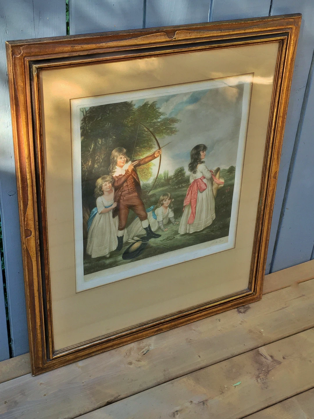 ⭐️Beautiful antique 1914 mezzotint print of an original painting - photo 5