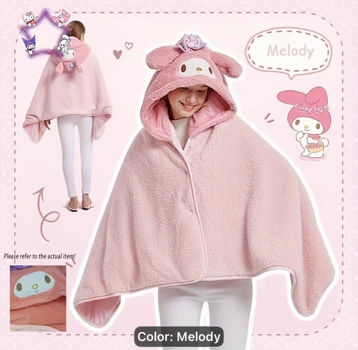 My Melody Hooded Blanket