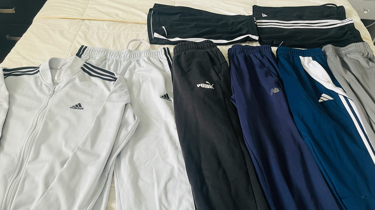 Adidas, Puma, New Balance, Nike athletic wear and Jeans bundle