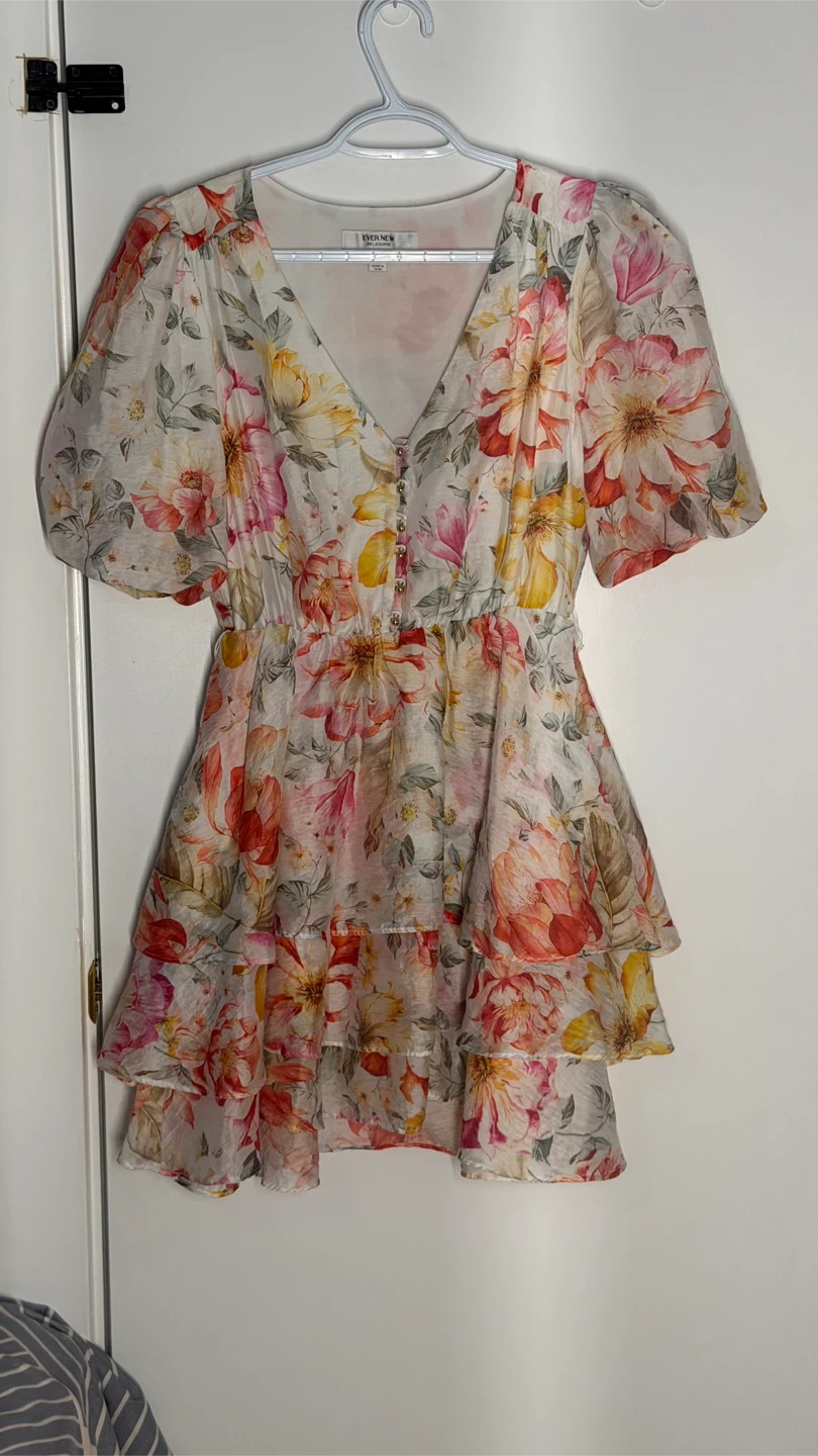 Floral Tiered Mini Dress