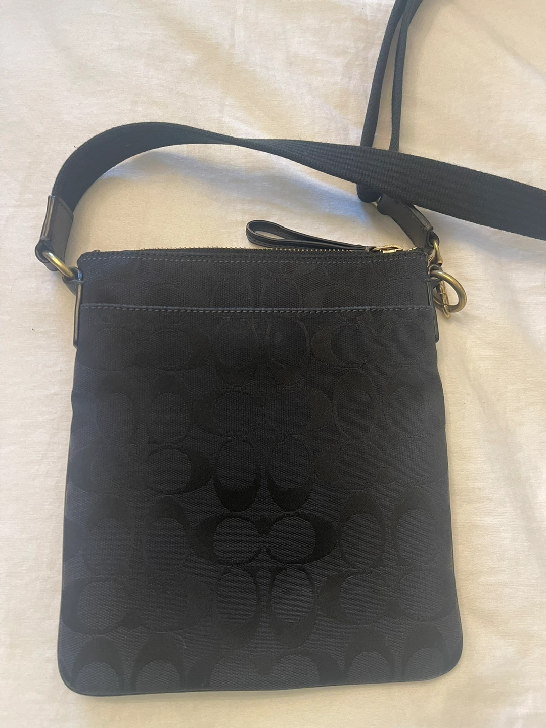 Coach Vintage Y2K crossbody bag in black canvas signature C logo - photo 2