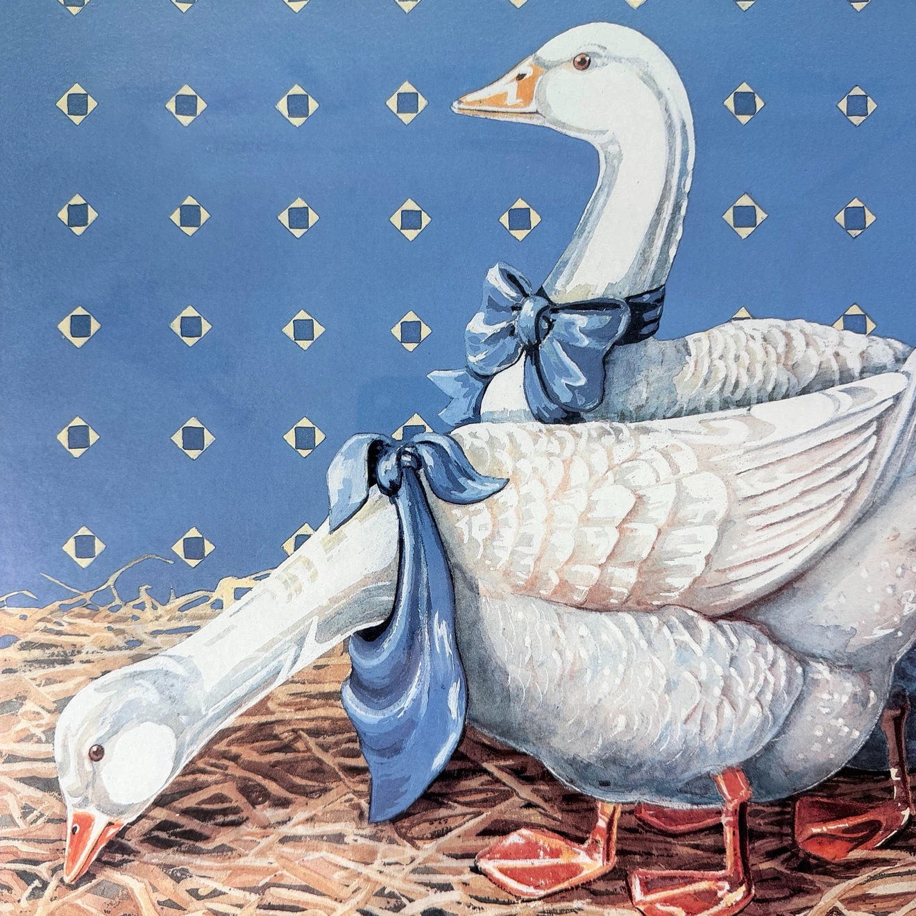 Vintage 1980’s Country Geese Art - photo 2