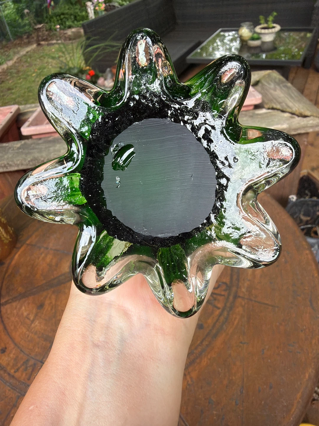 Vintage Gorgeous Hand Blown Art Glass Calla Lily Vase - photo 5
