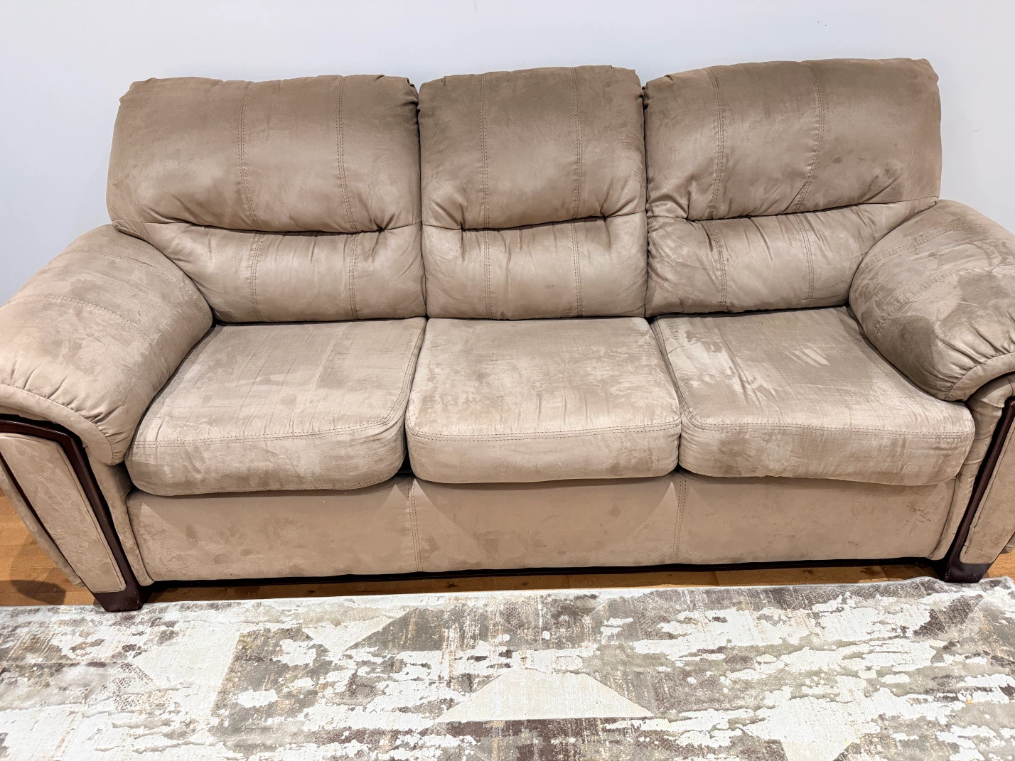 Beige Sofa Set - Loveseat and Couch - photo 2