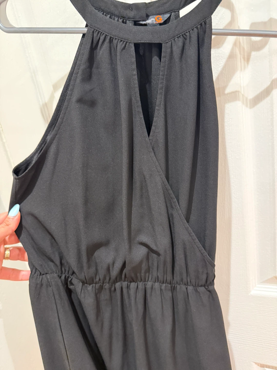 Black Halter Neck Mini Dress - photo 4