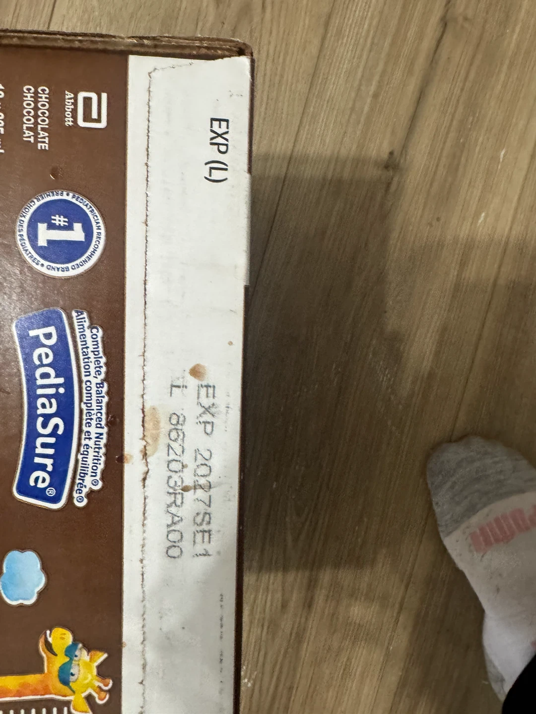 Chocolate flavoured pediasure new case