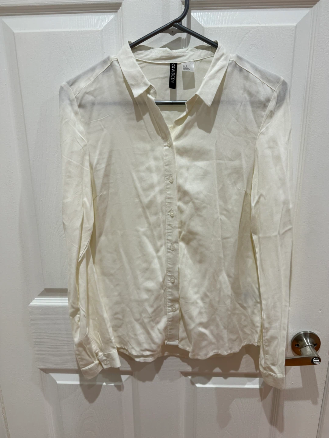H&M White Button-Up Shirt - photo 3
