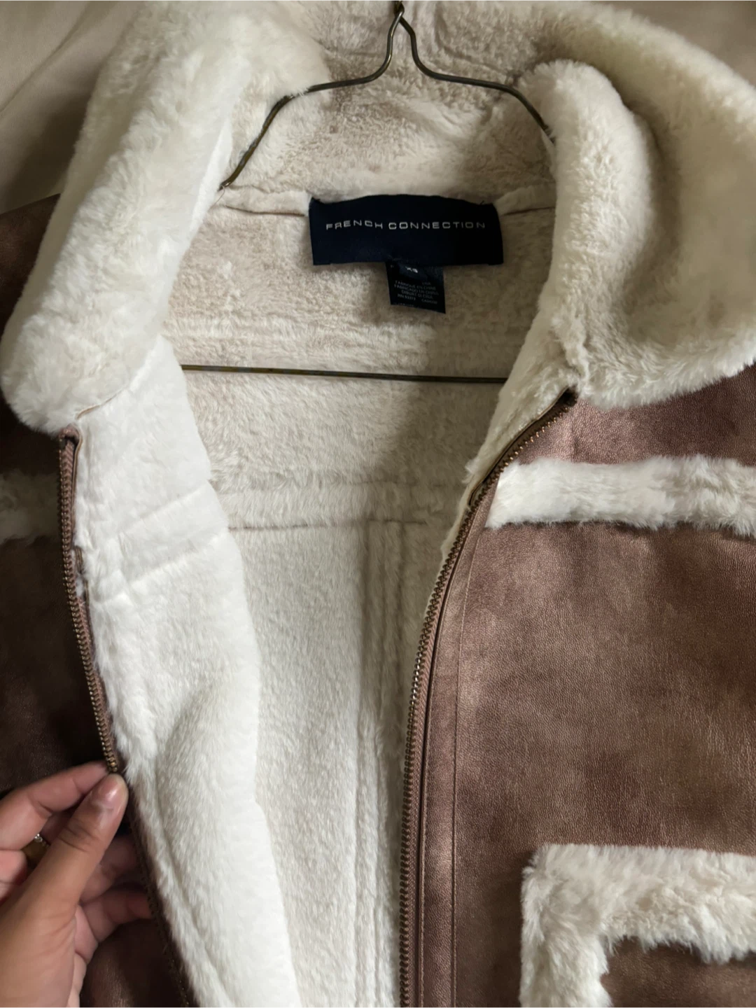 French Connection Women's Faux Shearling Lined Jacket - photo 2