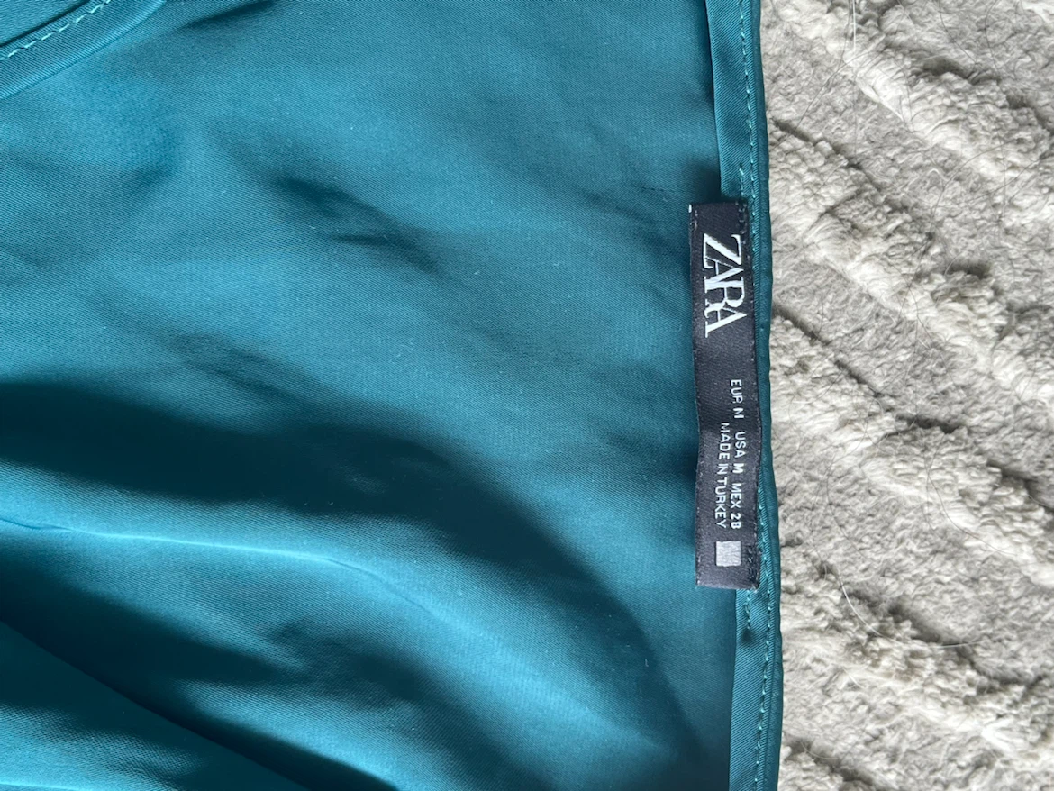 Zara Teal Ruffled Mini Dress - photo 3