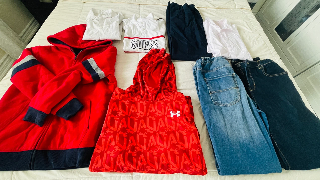 Kids Clothing Bundle: Hoodie, Guess Shirt, Jeans & More