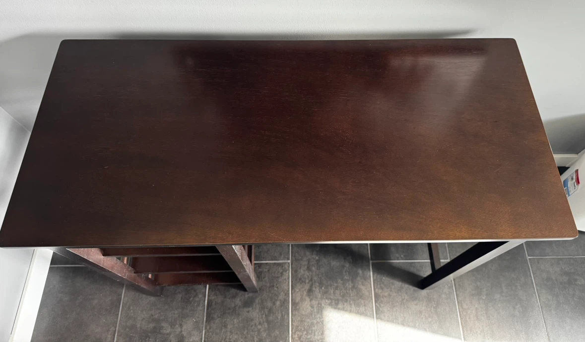 Dark Wood Counter Height Table Set - photo 3