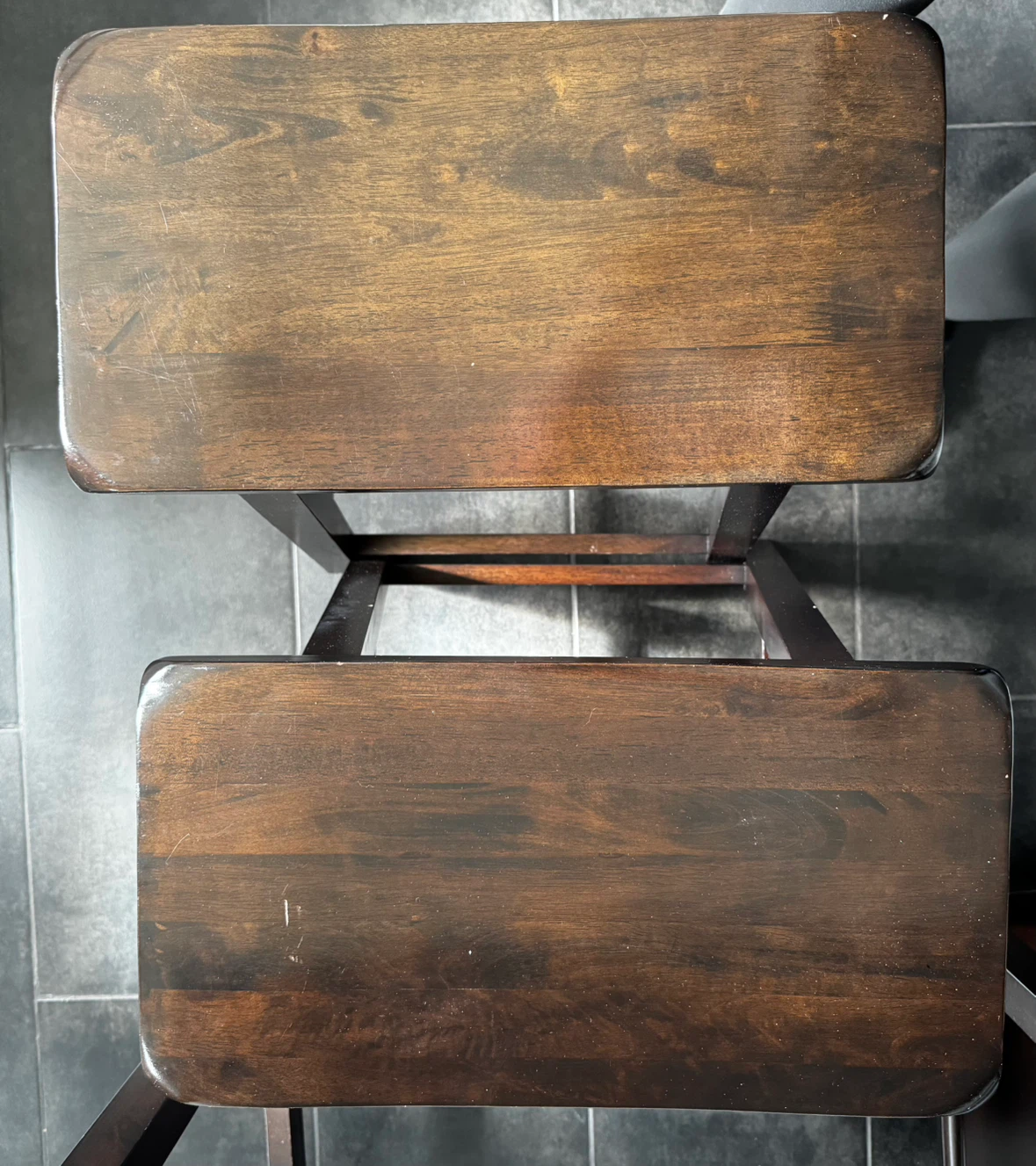 Dark Wood Counter Height Table Set - photo 5