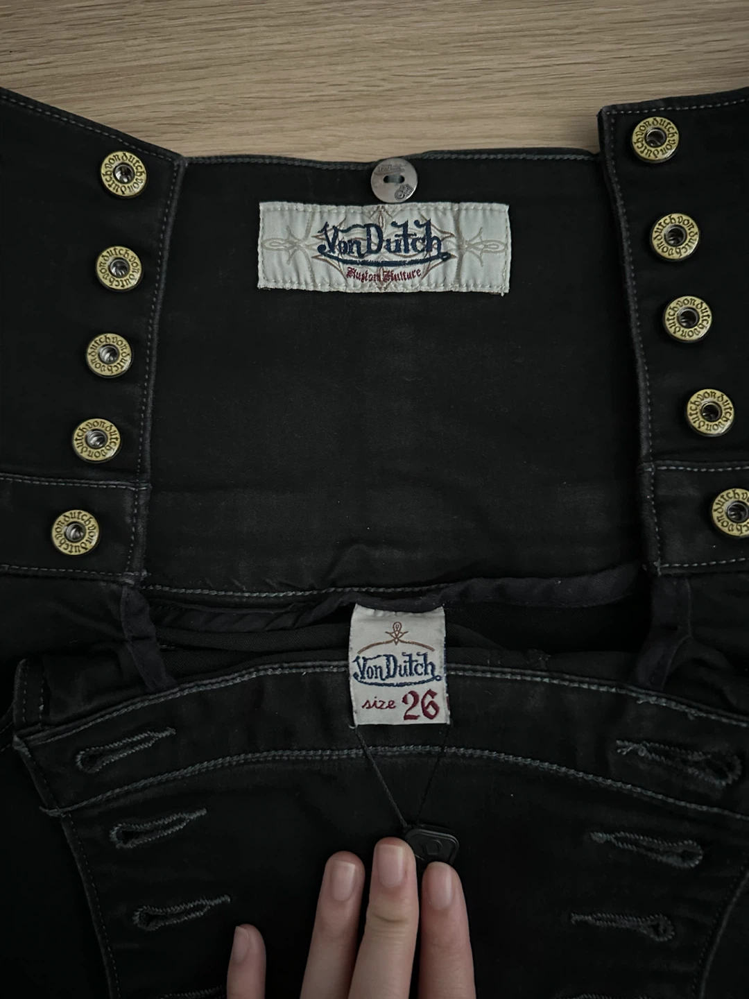 Von Dutch Black Denim Mini Skirt - photo 3