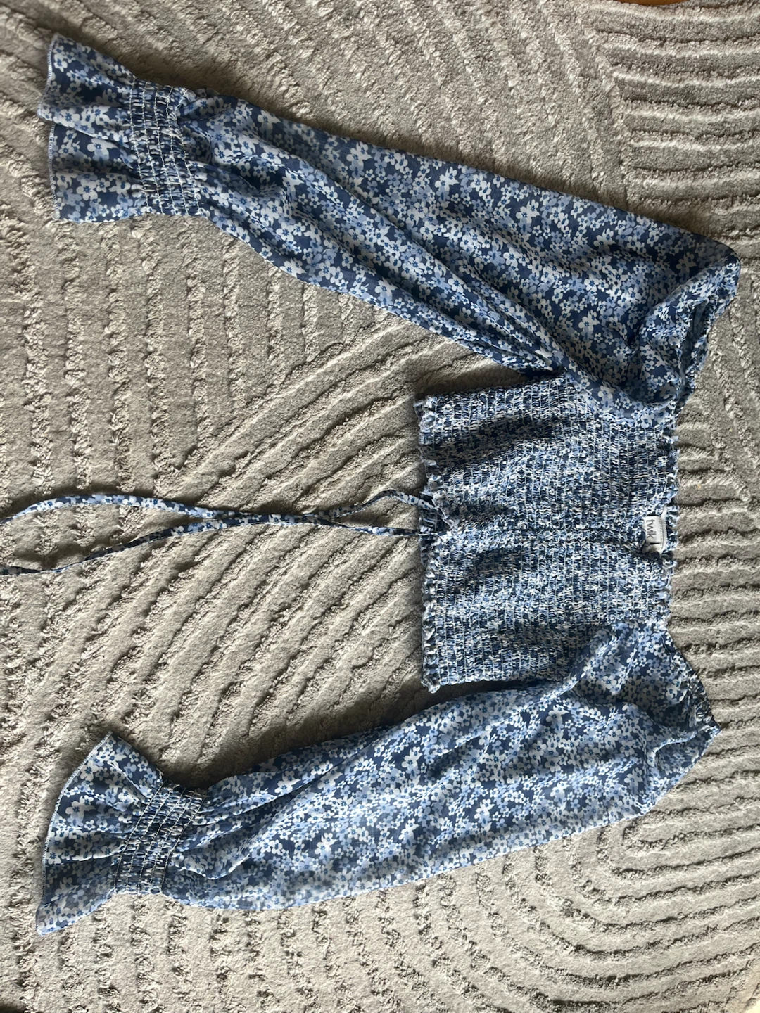Twik Floral Blue Long Sleeve Top