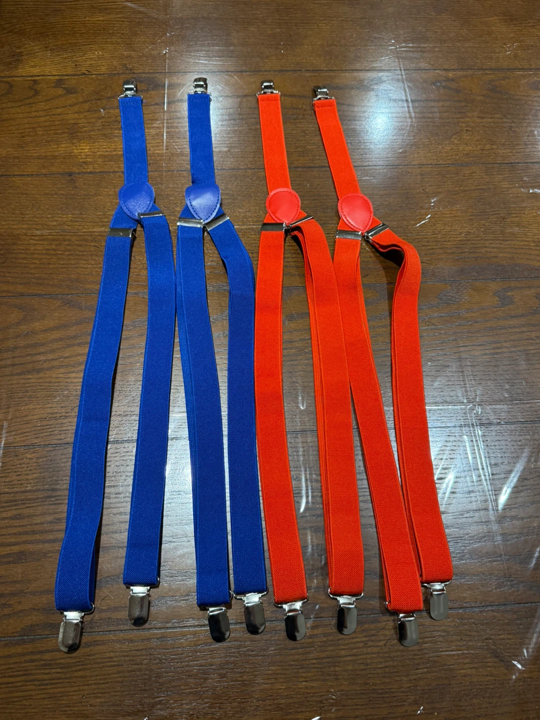 Blue and Red Suspenders - Set of 2