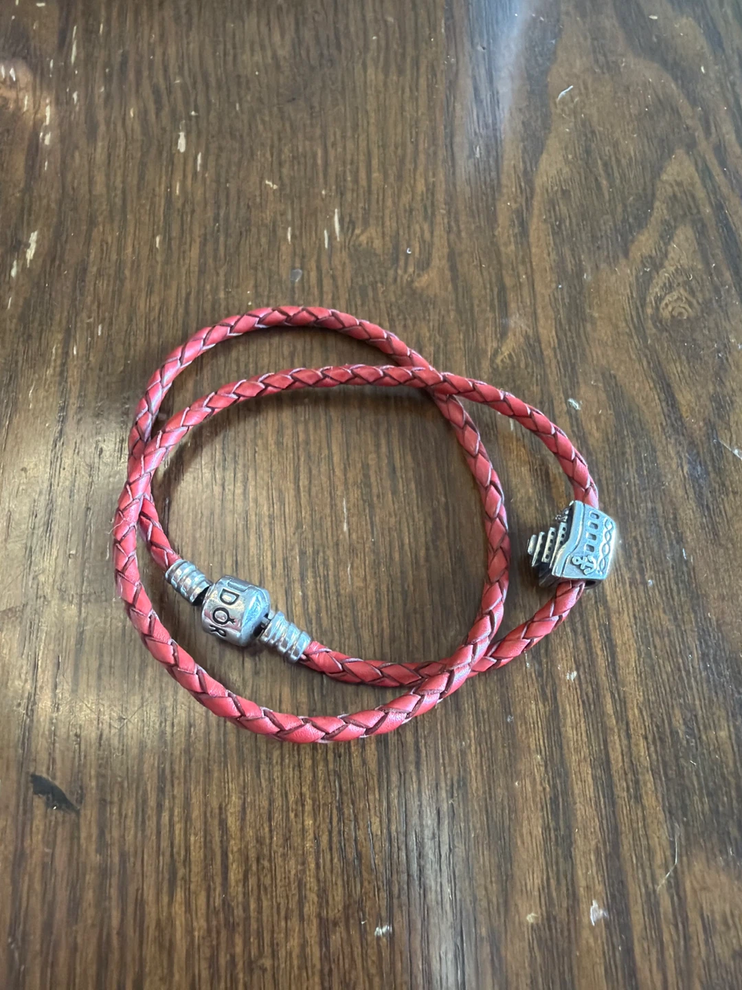 Pandora Red Double Leather Bracelet