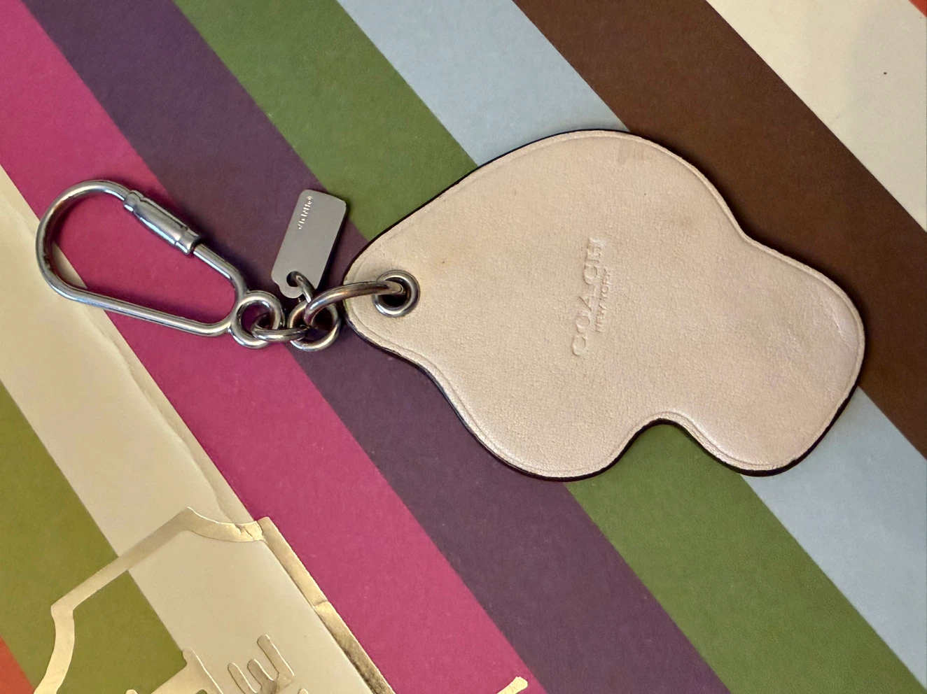 🍄 RARE Vintage Coach Leather Mushroom Bag Charm (F54922) - photo 3