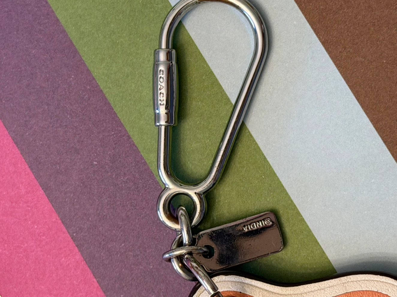 🍄 RARE Vintage Coach Leather Mushroom Bag Charm (F54922) - photo 4