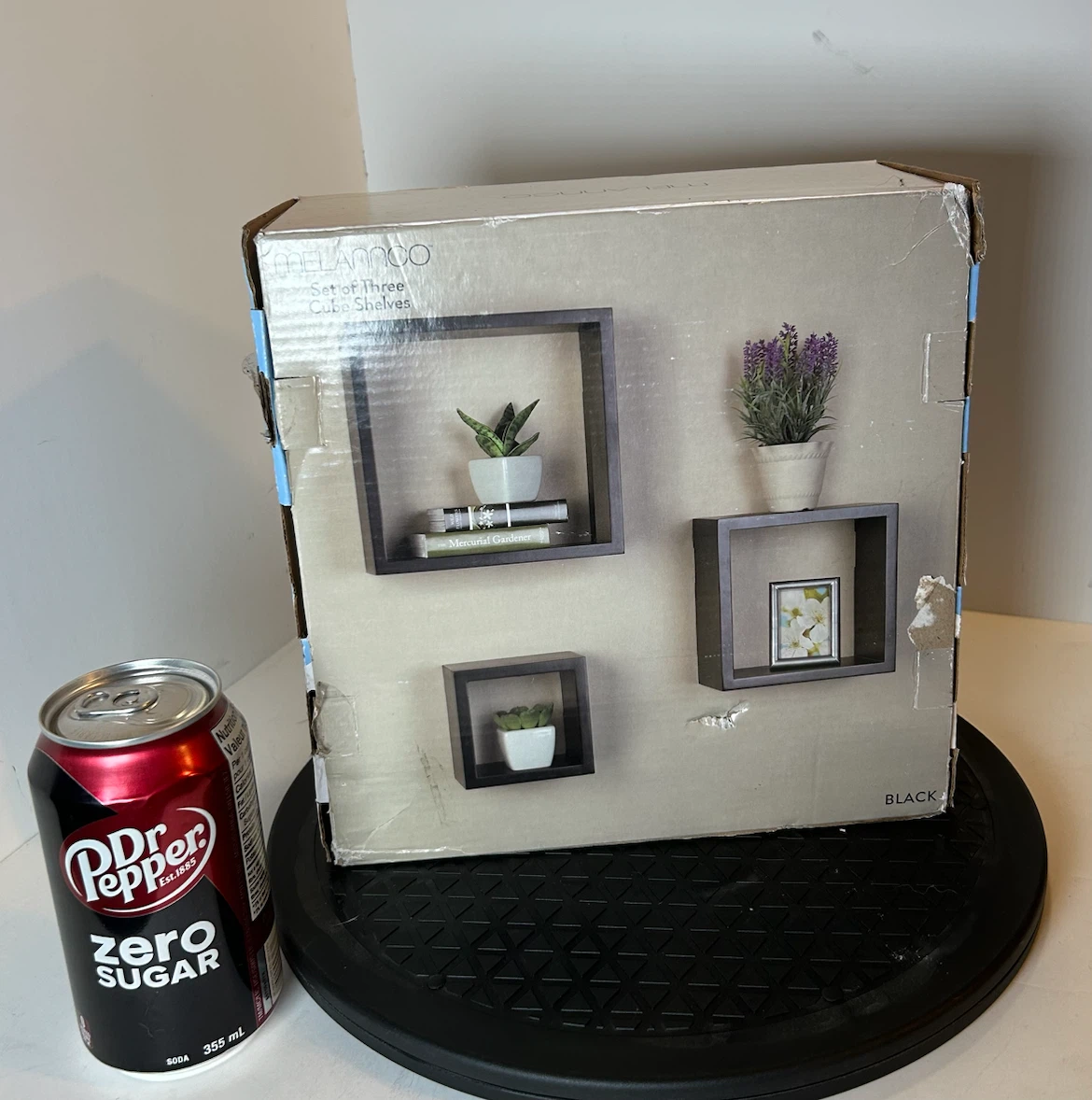 Melannco Set of 3 Cube Shelves